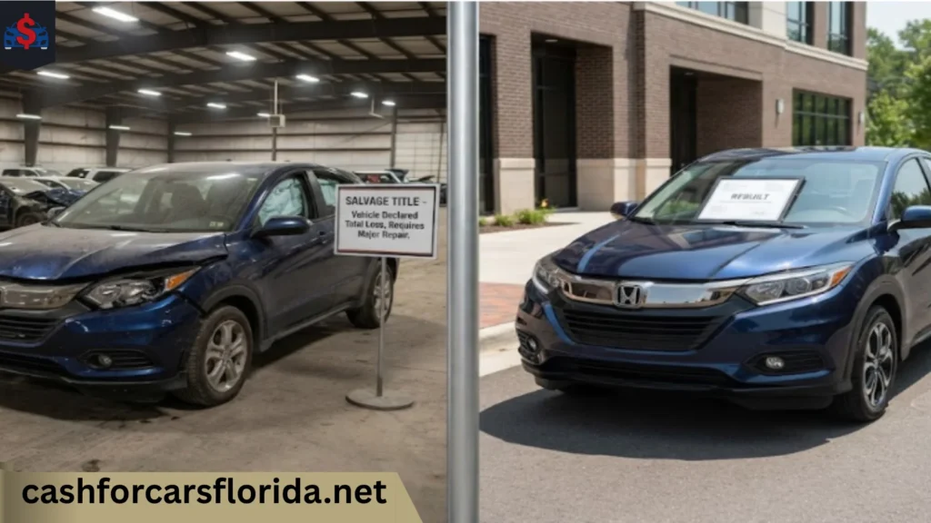 A salvage title HR-V is declared a total loss, while a rebuilt title means it passed inspection and can return to the road. cash for cars florida buy vehicles in any condition
