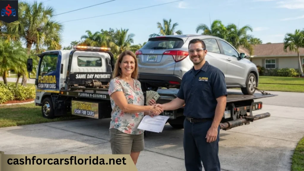Payment is completed on the spot before the vehicle leaves your property.
